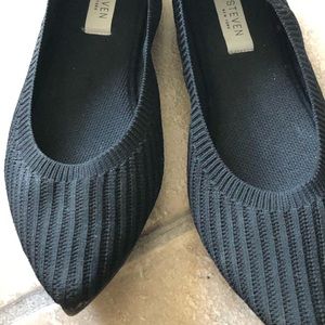 Steve Madden flats black size 8 worn once like new.